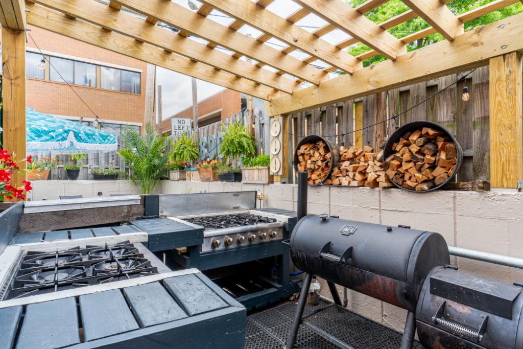 Outdoor grilling area