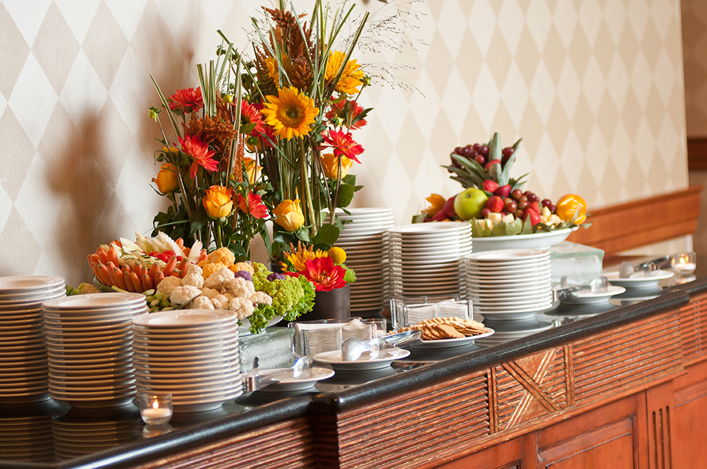 fruit and flower display