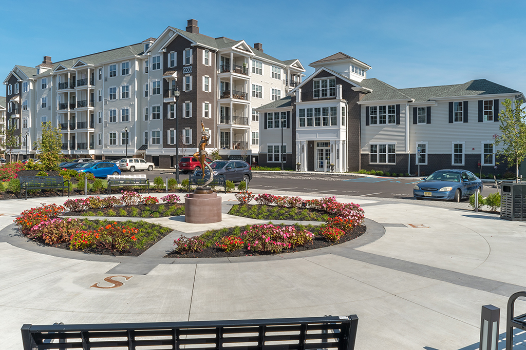 outdoor sidewalk and landscaping