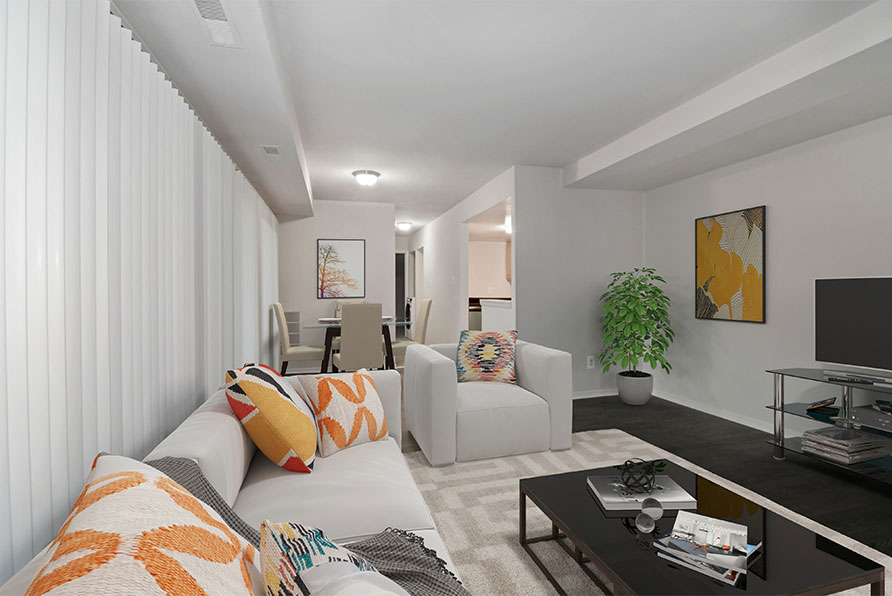 room after virtual staging