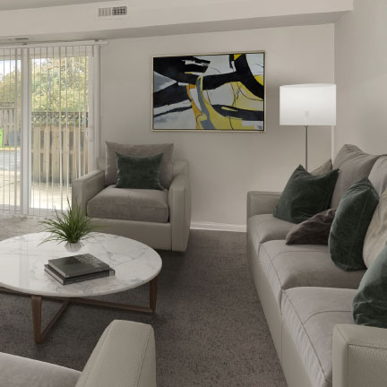 virtually staged room